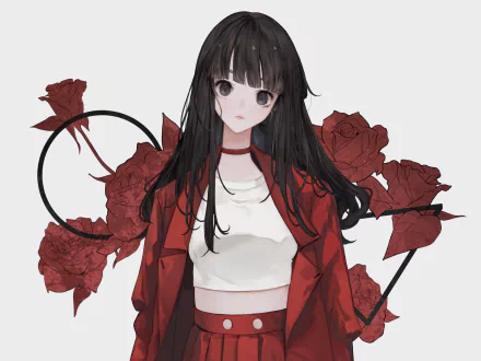 black eyes black hair Anime Original HD Desktop Wallpaper | Background Image