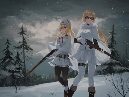 SVT-38 (Girls Frontline) Mosin Nagant (Girls Frontline) video game Girls Frontline HD Desktop Wallpaper | Background Image