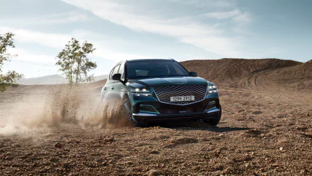 Genesis GV80 kicking up some dirt