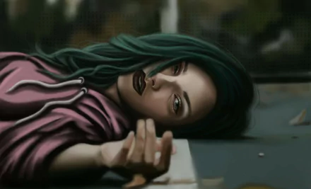  Woman Lying in the Middle of the Road