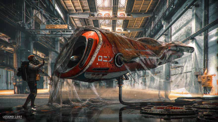 hangar futuristic Sci Fi vehicle HD Desktop Wallpaper | Background Image