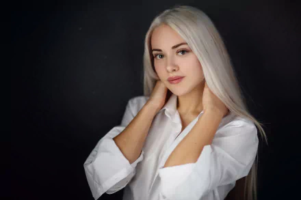 long hair blonde woman model HD Desktop Wallpaper | Background Image