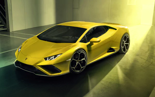 supercar yellow car car Lamborghini Lamborghini Huracan vehicle Lamborghini Huracan Evo HD Desktop Wallpaper | Background Image