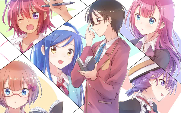 Nariyuki Yuiga Asumi Kominami Mafuyu Kirisu Fumino Furuhashi Rizu Ogata Uruka Takemoto Anime We Never Learn HD Desktop Wallpaper | Background Image