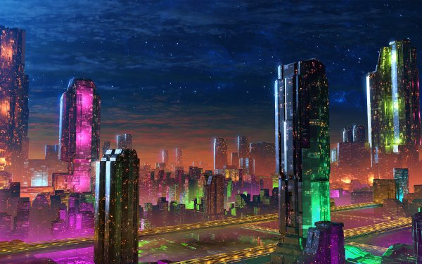 Sci Fi City Building Skyscraper Futuristic HD Wallpaper | Background Image