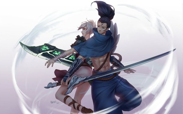 Video Game League Of Legends Riven Yasuo HD Wallpaper | Background Image