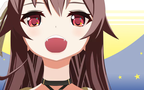 HD anime desktop wallpaper featuring Natori Yaezawa, a Virtual Youtuber, with vibrant colors and expressive eyes.