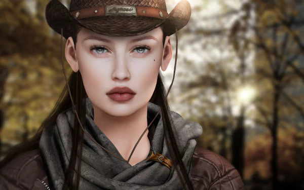 cowgirl hat woman artistic HD Desktop Wallpaper | Background Image