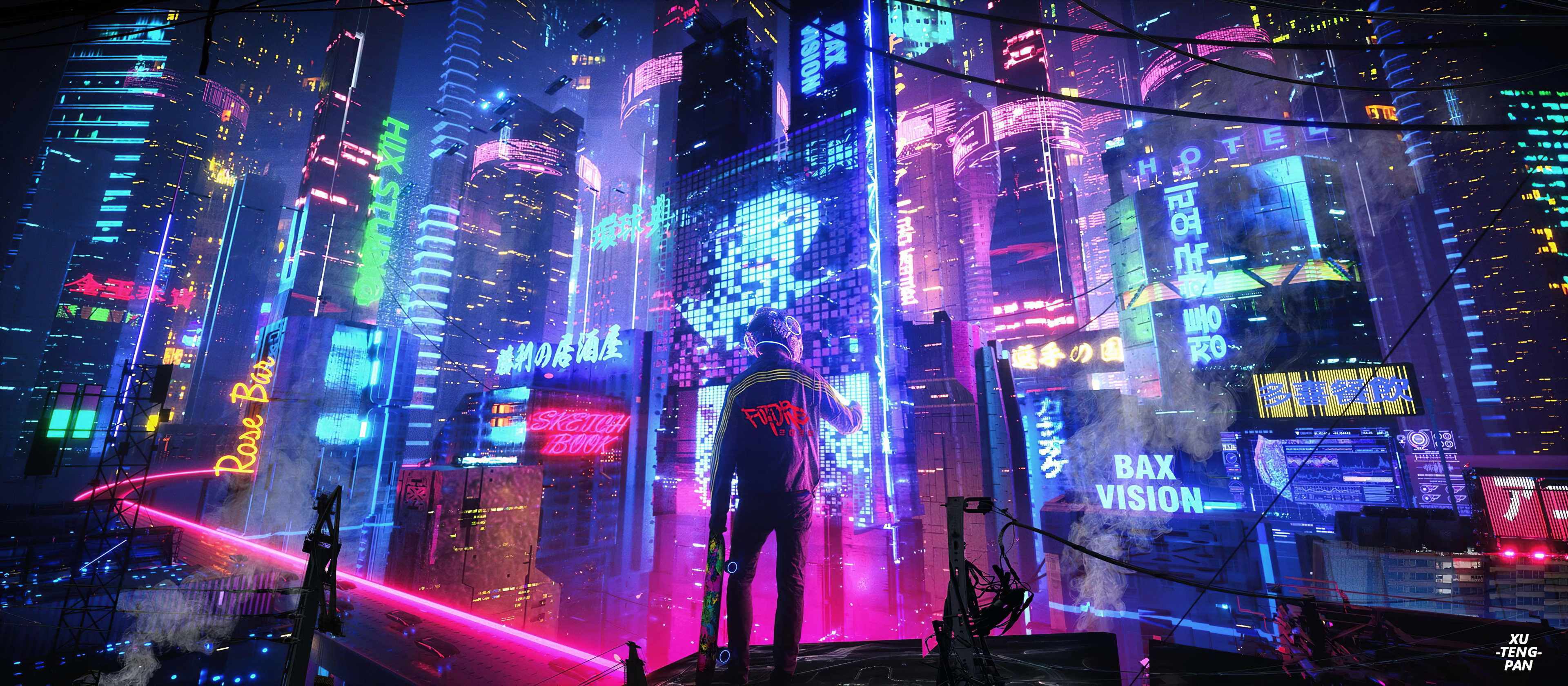 Scavenger Cityscape Cyberpunk HD Wall - Eyecandy for your XFCE-Desktop 