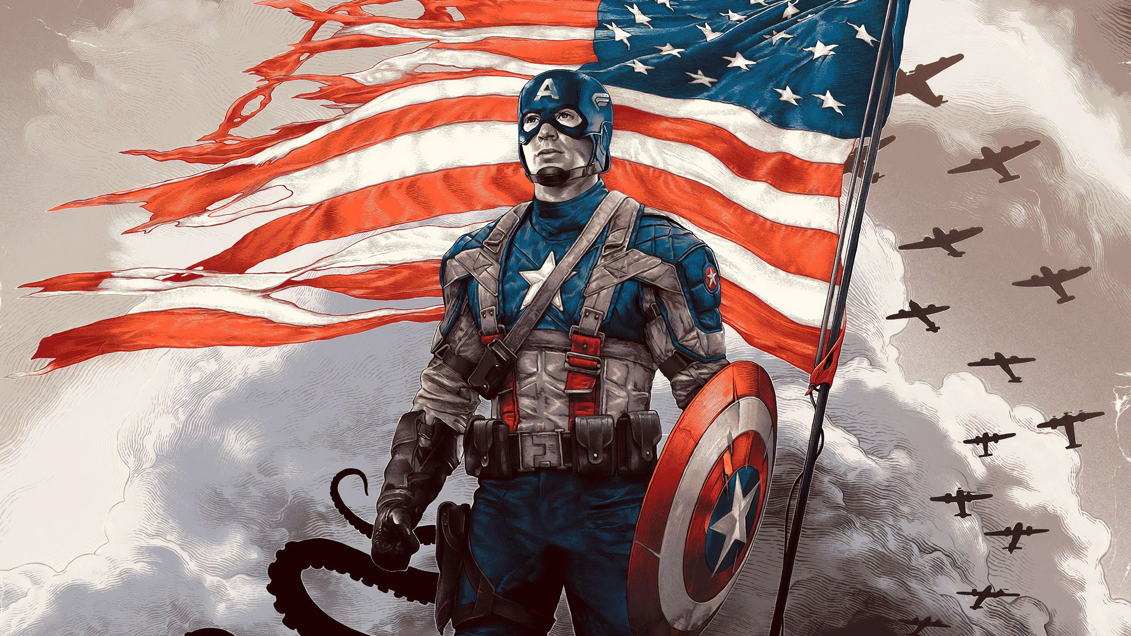 Captain America 4k Ultra Hd Wallpaper Hintergrund 3840x2160