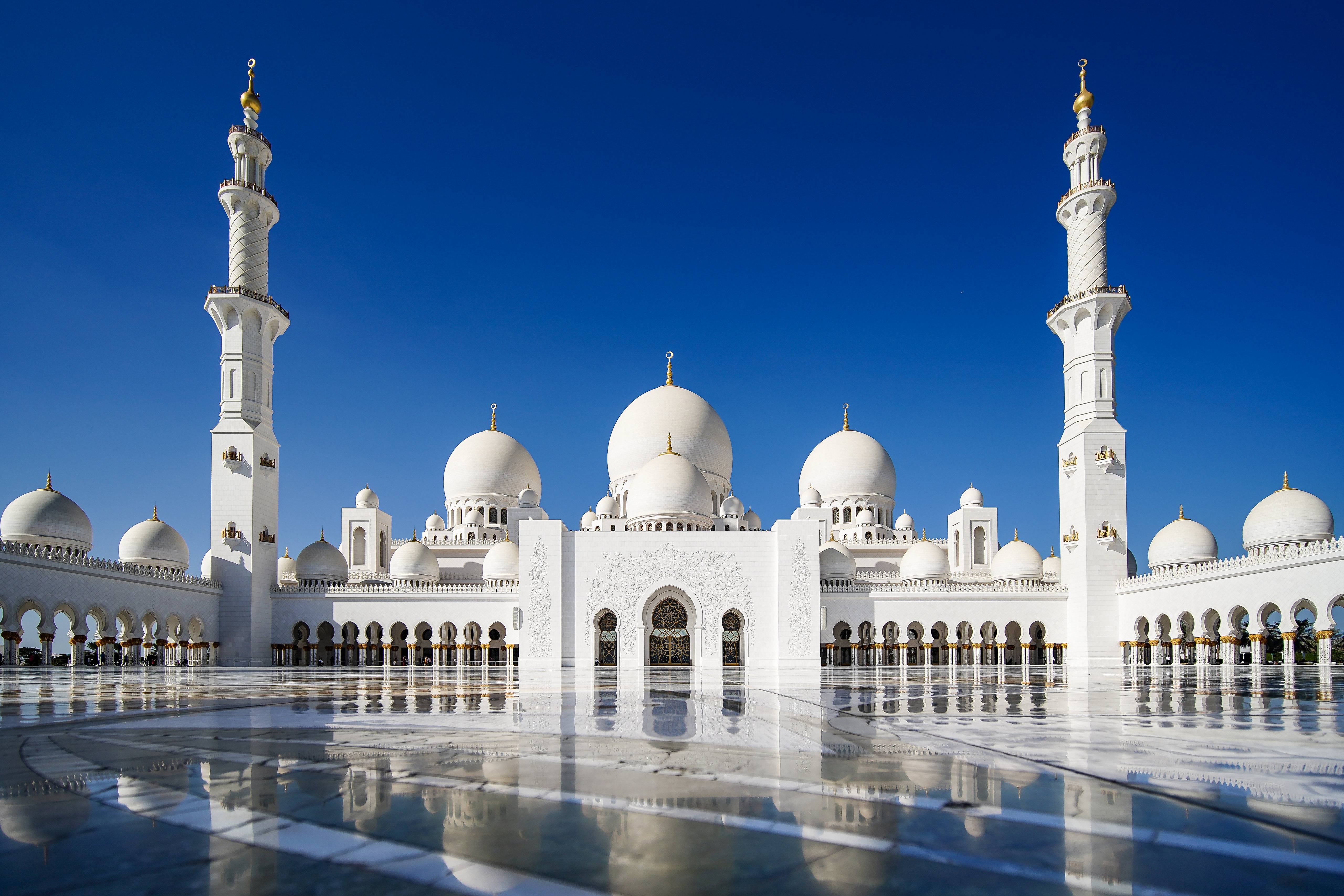 Download Architecture United Arab Emirates Abu Dhabi Mosque Reflection