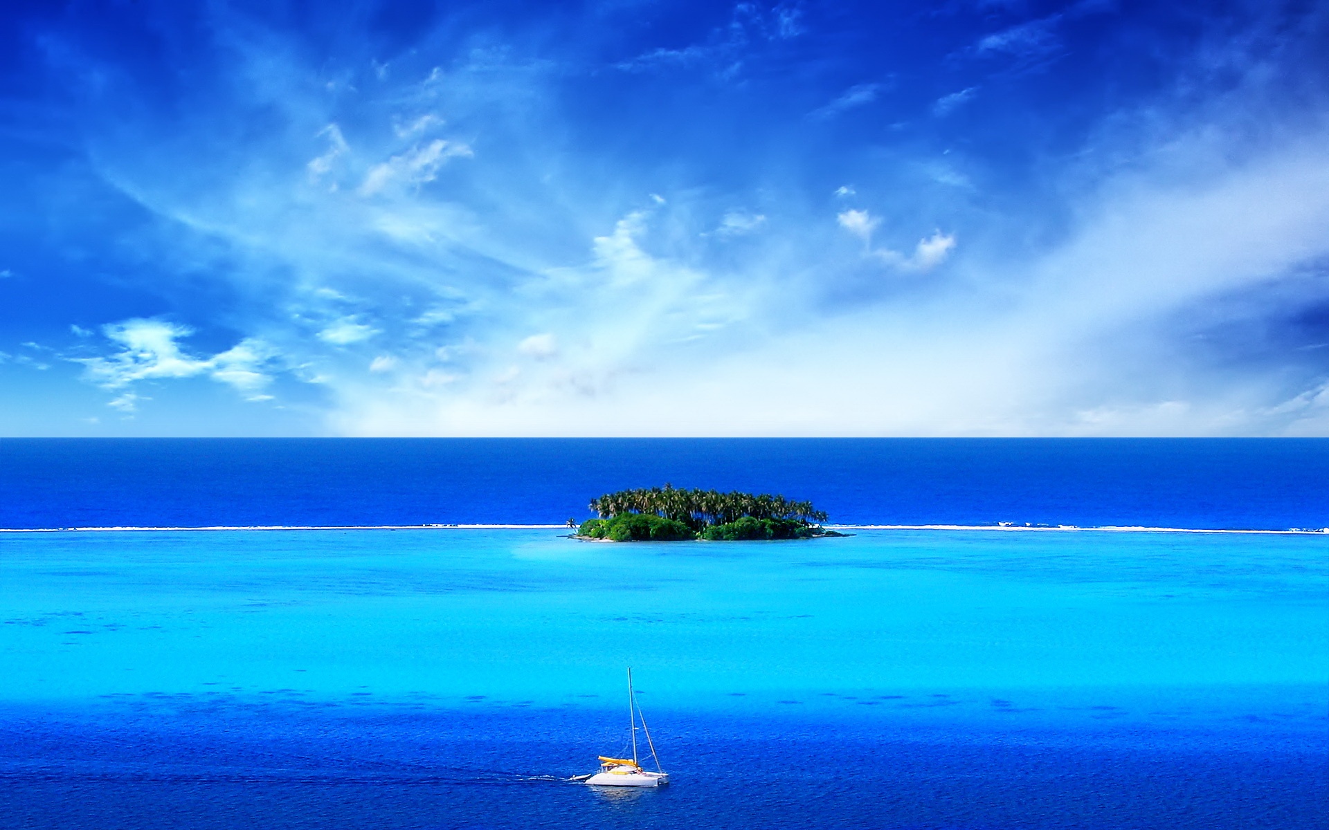 Earth Island HD Wallpaper | Background Image