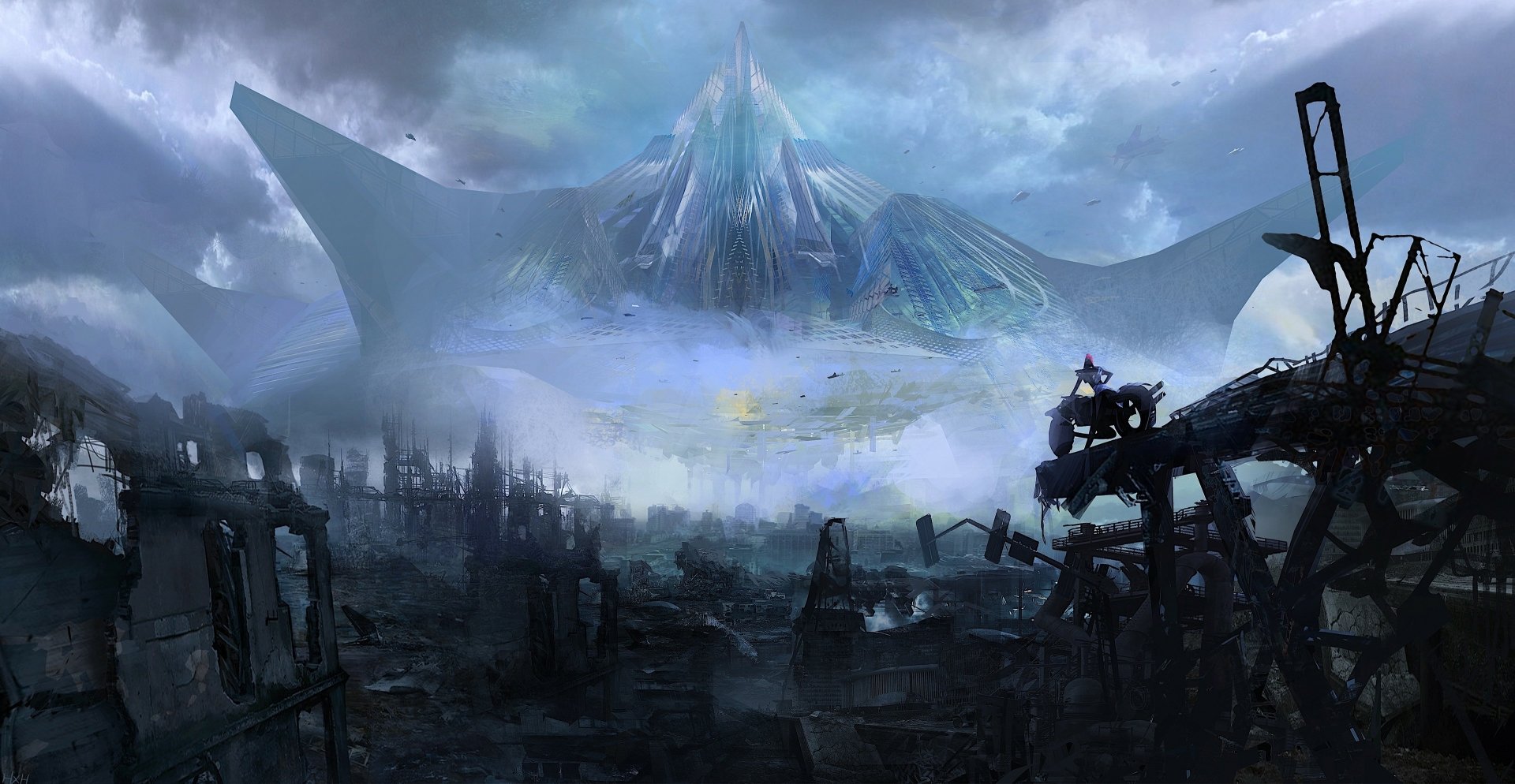 Download Sci Fi Post Apocalyptic HD Wallpaper by IDEOMOTOR | 3840x1987 ...