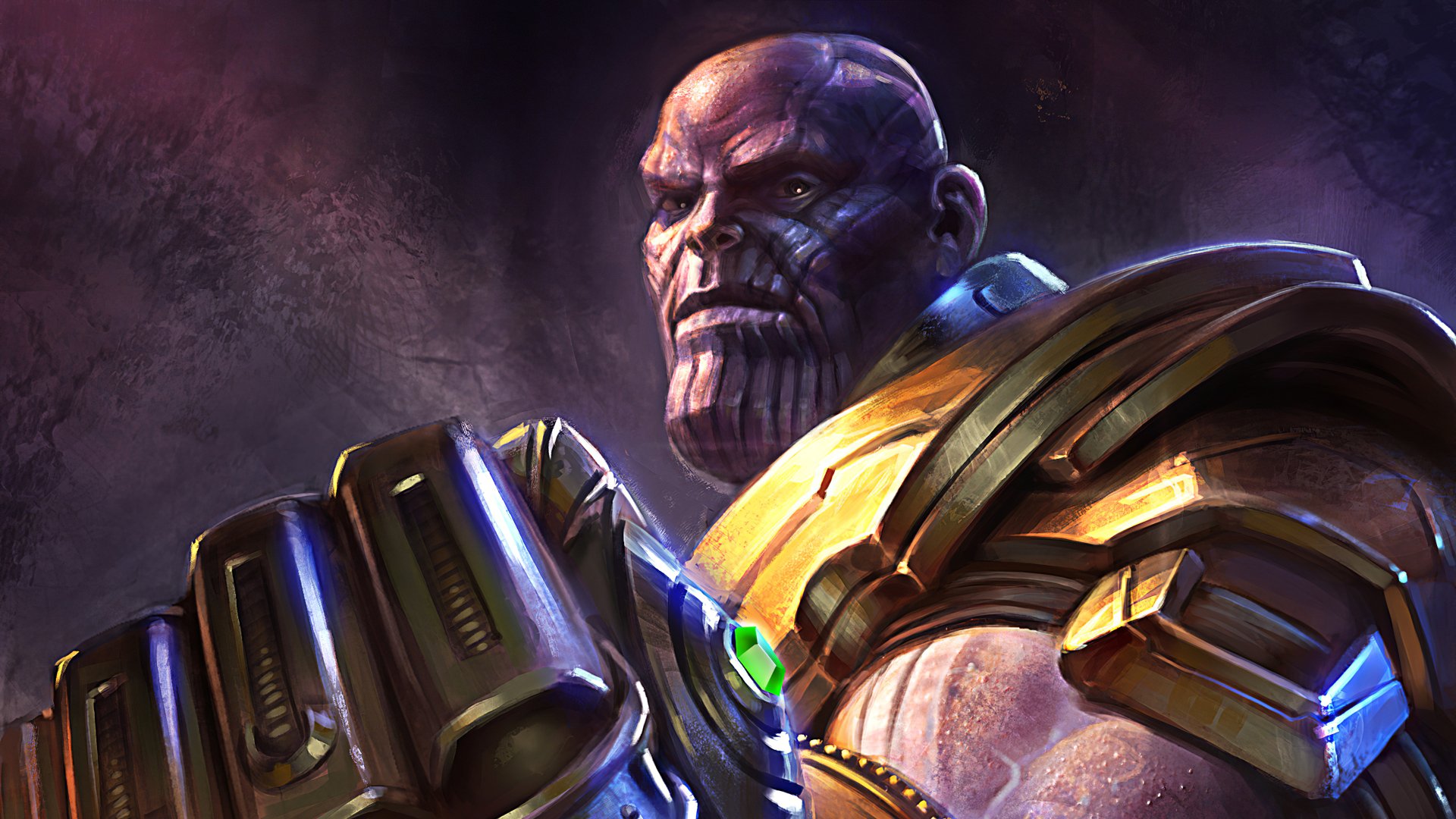 Download Comic Thanos 4k Ultra HD Wallpaper by Jordan Kerbow