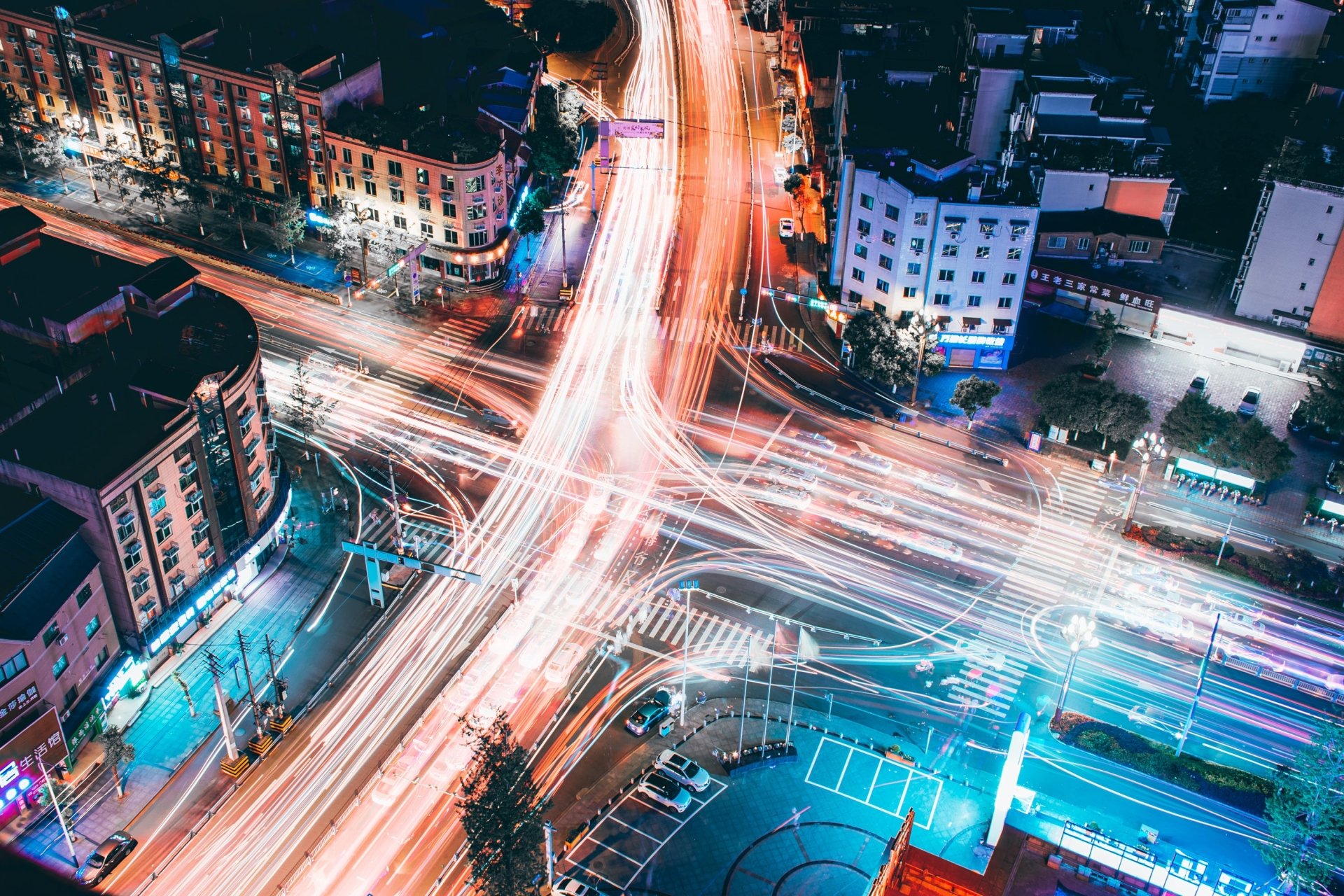 Download Night Road Photography Time Lapse Light Trail HD Wallpaper by Jerry Zhang