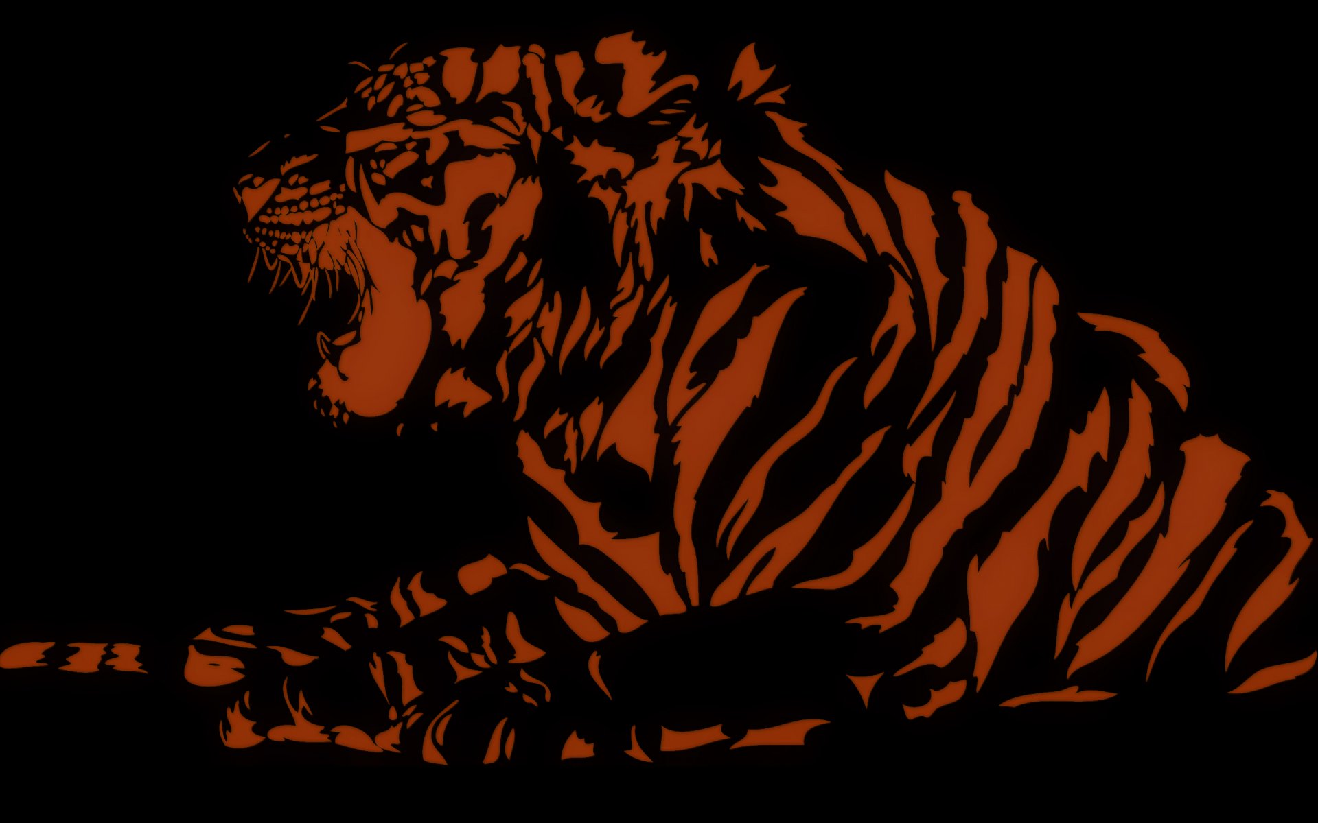 Тигр рисунок Минимализм
