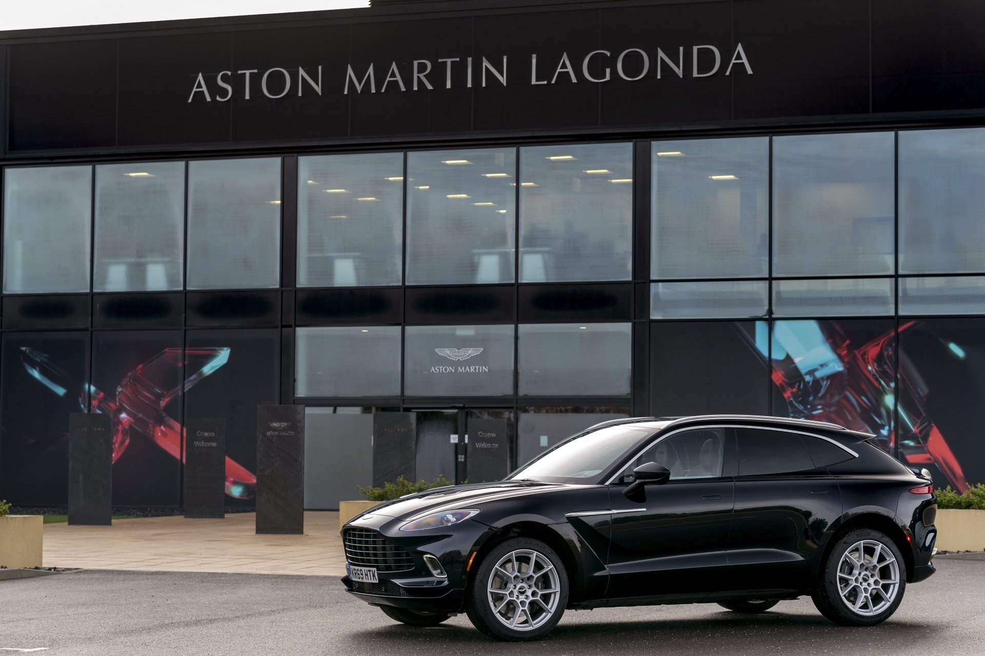 Download Black Car Car Aston Martin SUV Vehicle Aston Martin DBX 4k Ultra HD Wallpaper