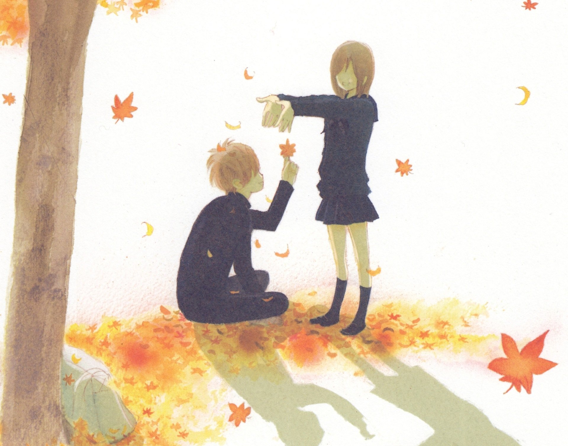 Download Nanami Takahashi Motoharu Yano Anime We Were There HD Wallpaper