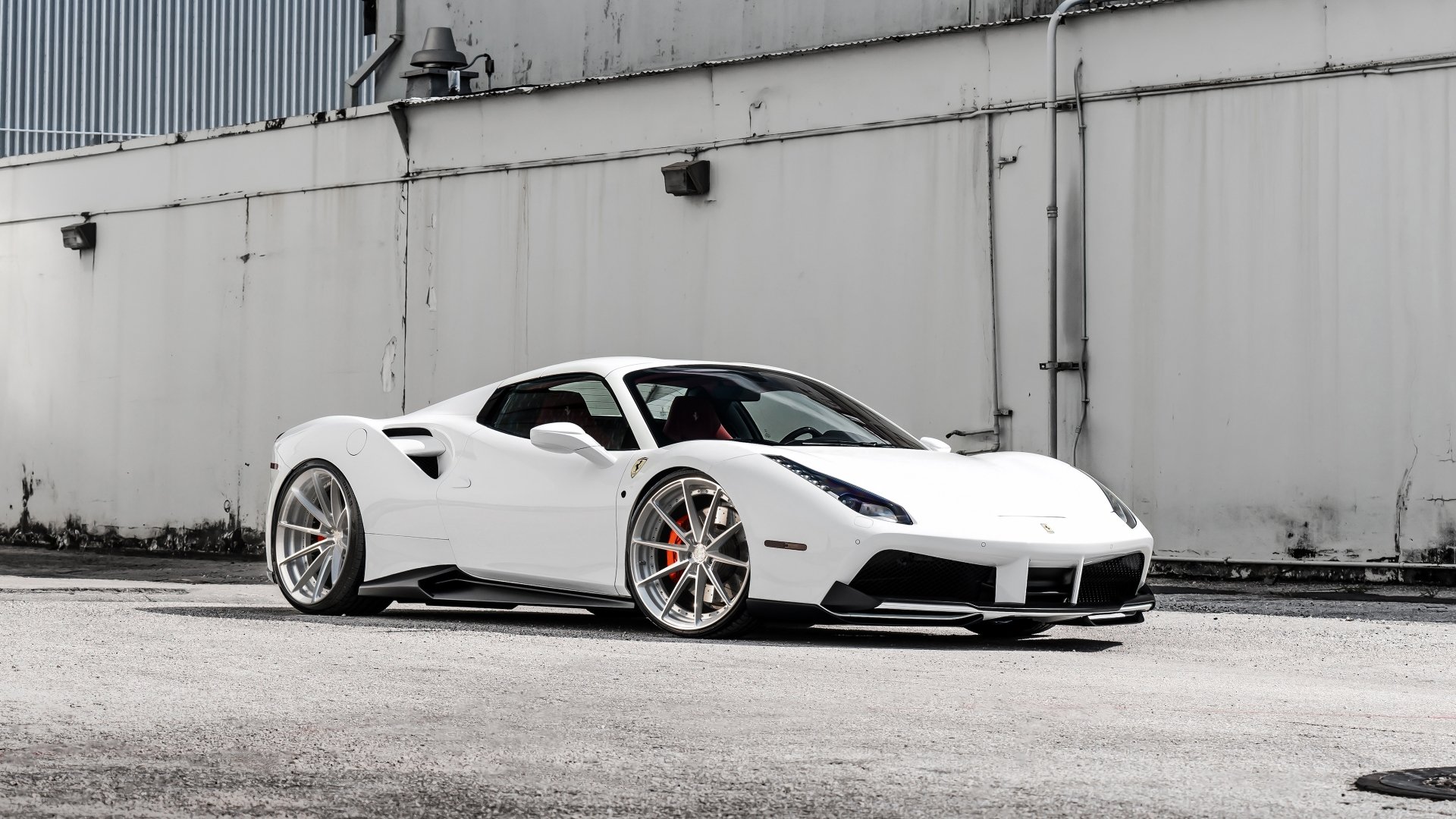 Download Supercar White Car Car Ferrari 488 GTB Ferrari Vehicle Ferrari 488 4k Ultra HD Wallpaper