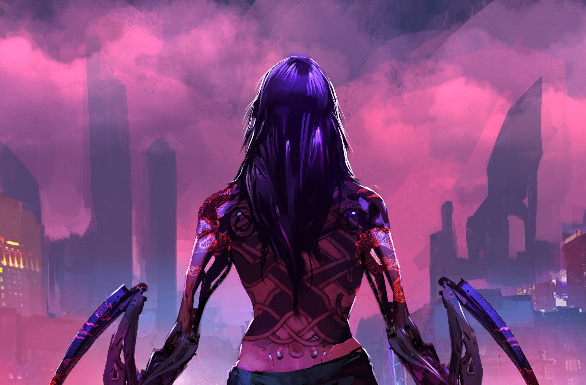 Download Cyberpunk Sci Fi Cyborg HD Wallpaper by Shai Daniel ...