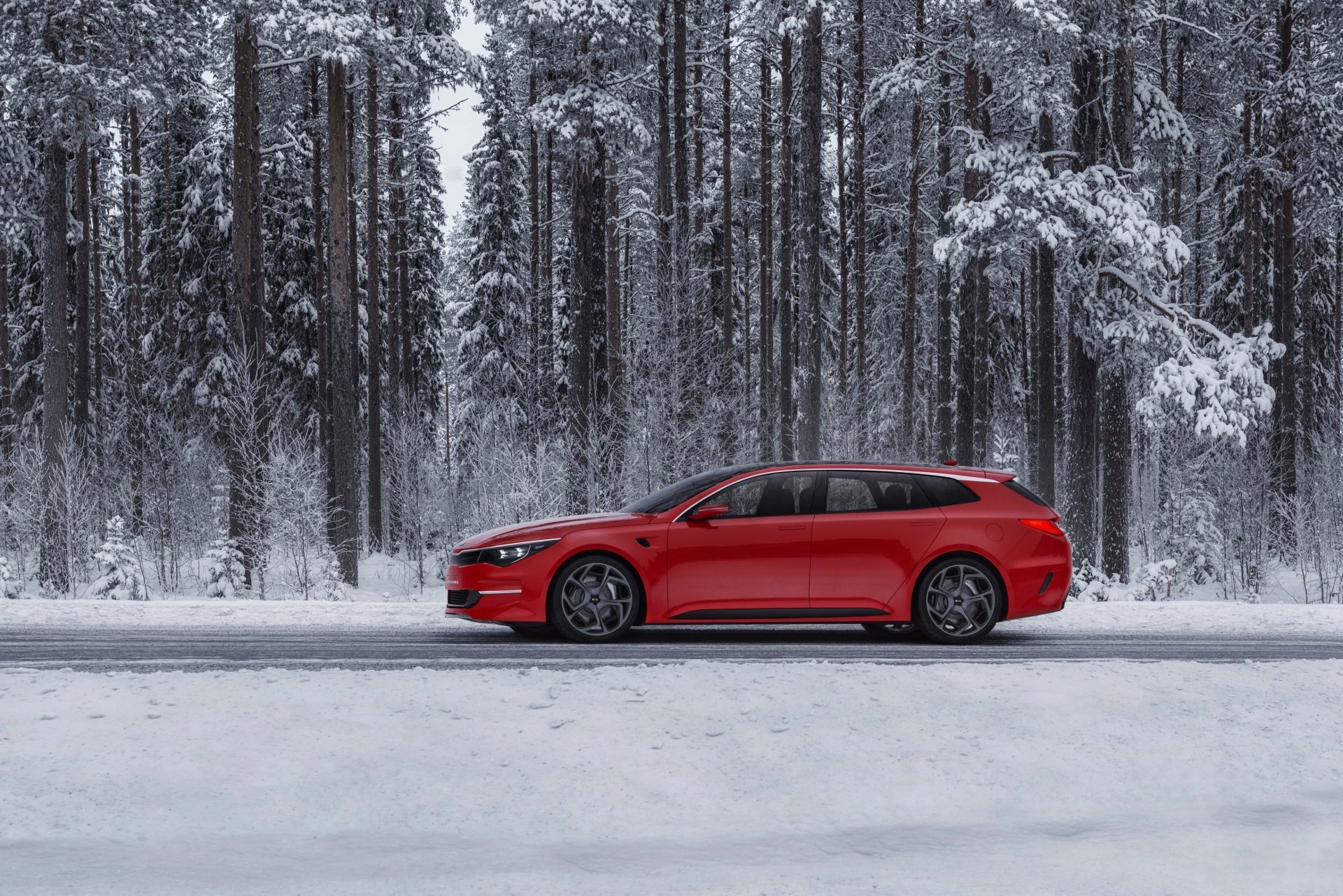 Download Concept Car Winter Car Kia Vehicle Kia Sportspace HD Wallpaper