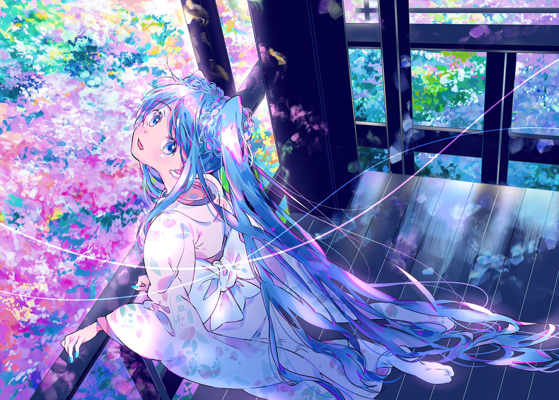 Download Hatsune Miku Anime Vocaloid HD Wallpaper by まなコ