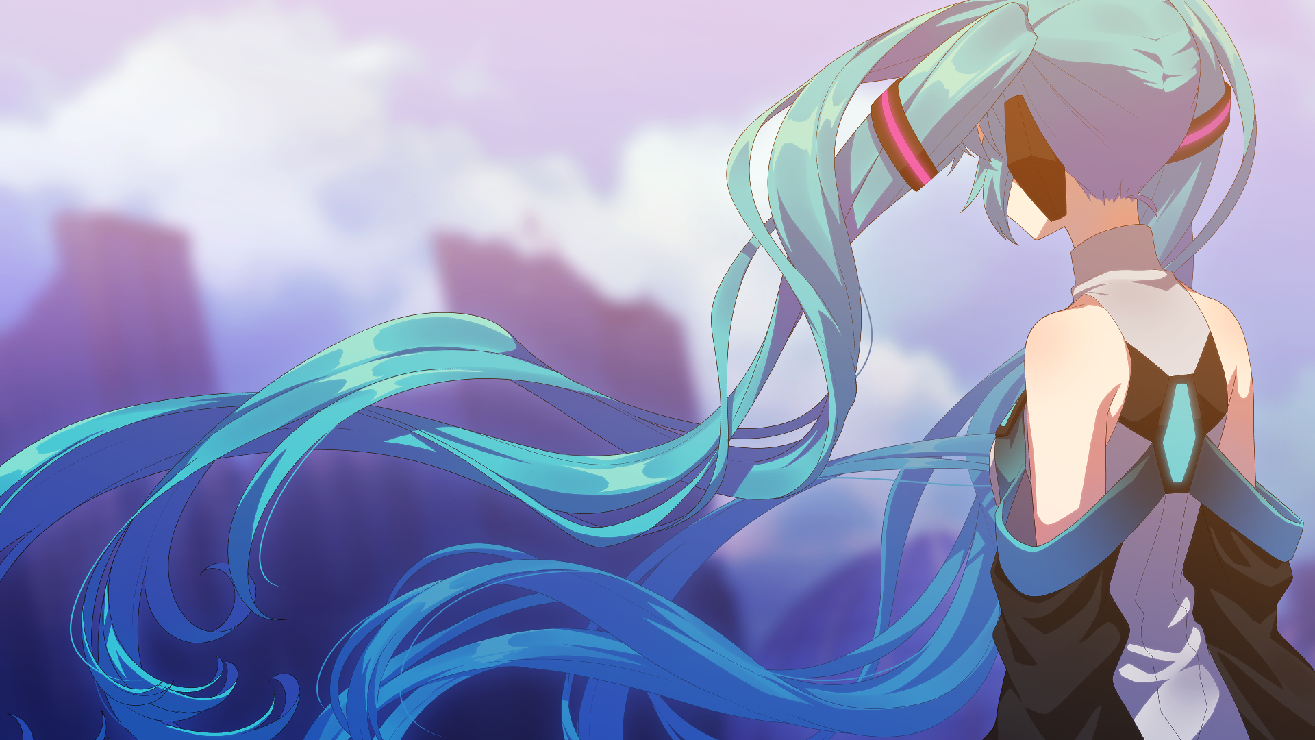 Download Hatsune Miku Anime Vocaloid HD Wallpaper by 松田トキ