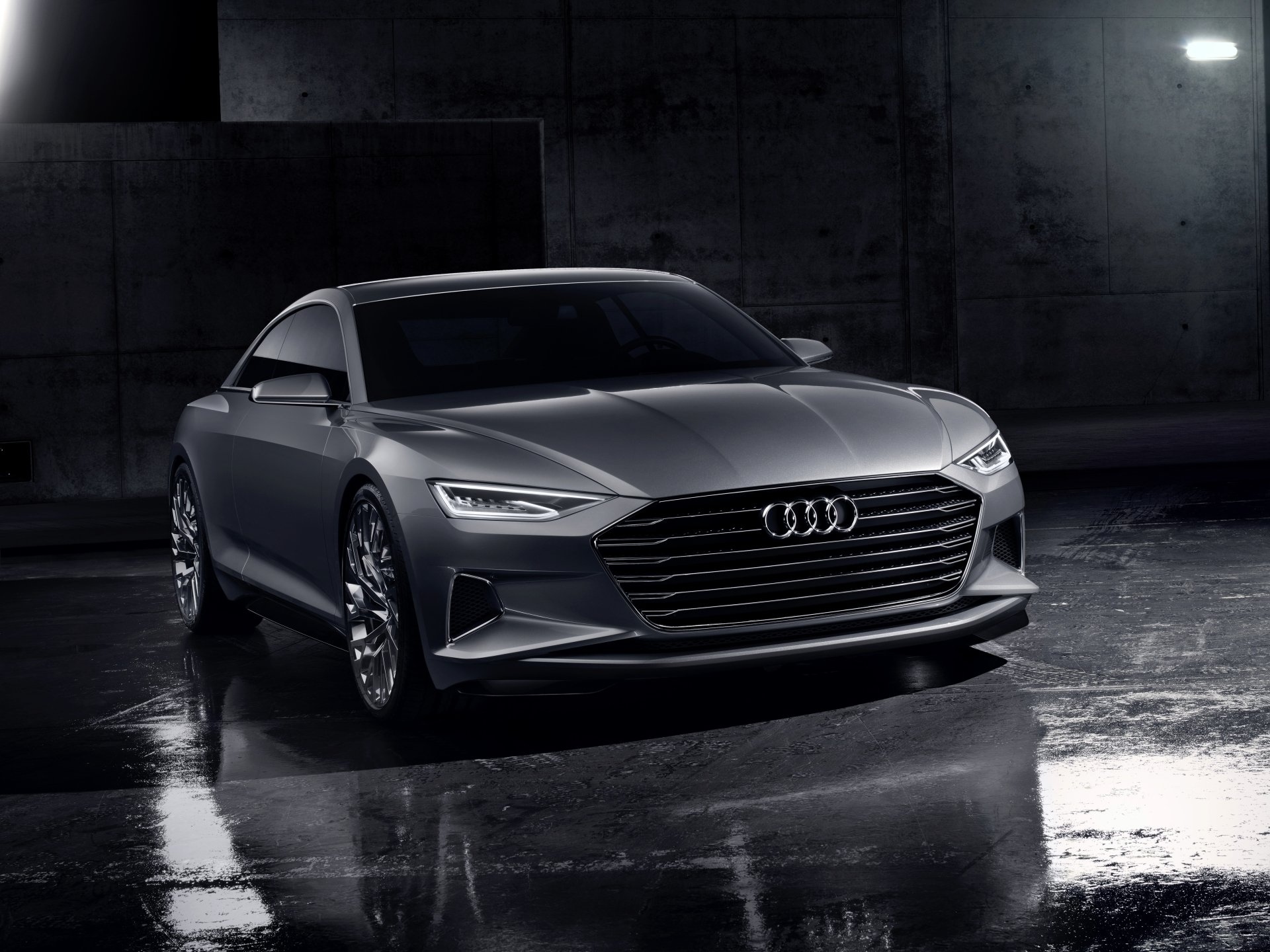 Download Compact Car Silver Car Car Audi Vehicle Audi Prologue 4k Ultra HD Wallpaper