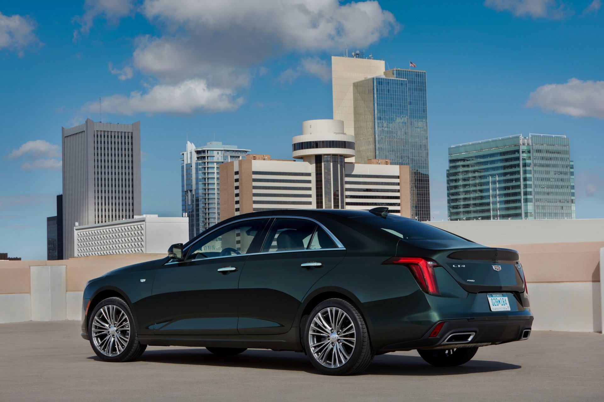 Download Compact Car Green Car Car Cadillac Vehicle Cadillac CT4 4k Ultra HD Wallpaper