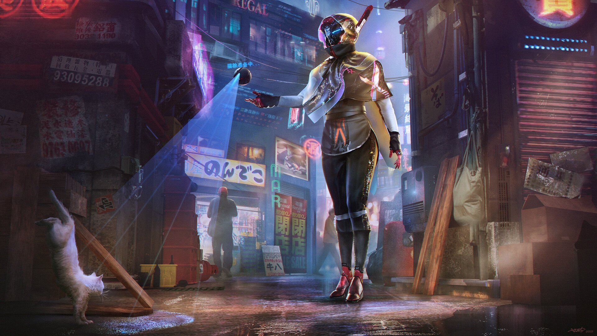 Download Sci Fi Cyberpunk HD Wallpaper by wes x | 1920x1080 | Wallpaper ...