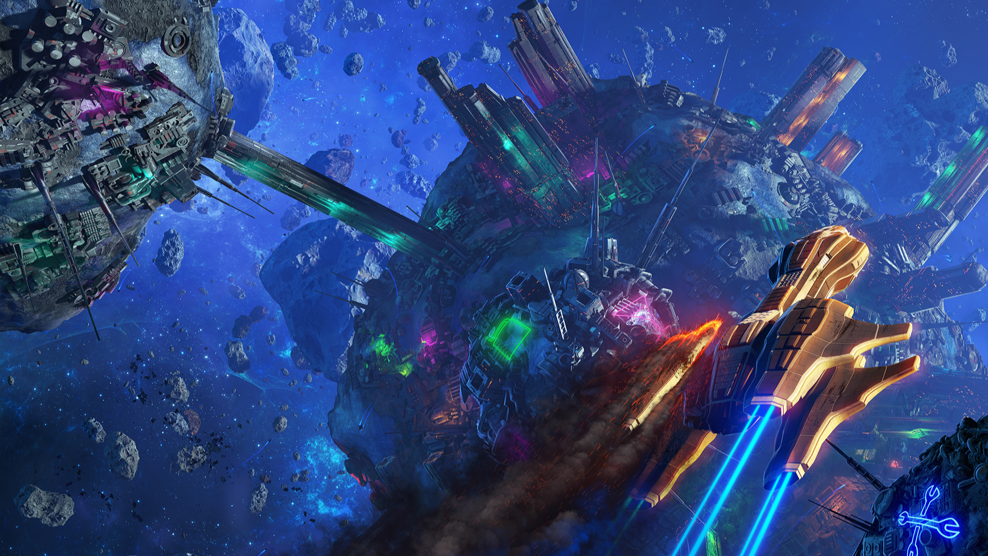 Download Sci Fi Asteroid HD Wallpaper by Elias Stern