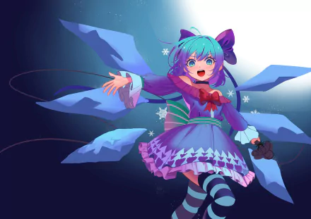 Cirno (Touhou) Anime Touhou HD Desktop Wallpaper | Background Image