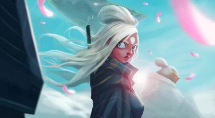 white hair fantasy woman HD Desktop Wallpaper | Background Image