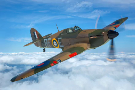 warplane aircraft cloud military Hawker Hurricane HD Desktop Wallpaper | Background Image