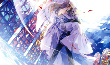 wedding dress couple Anime love anime couple HD Desktop Wallpaper | Background Image