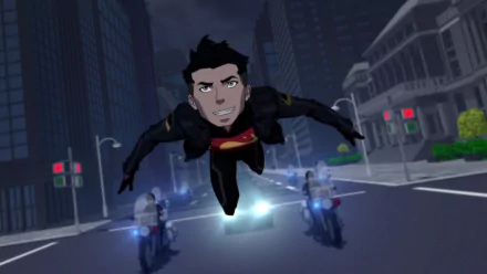 black hair smile flying Conner Kent Superboy movie Reign of the Supermen HD Desktop Wallpaper | Background Image