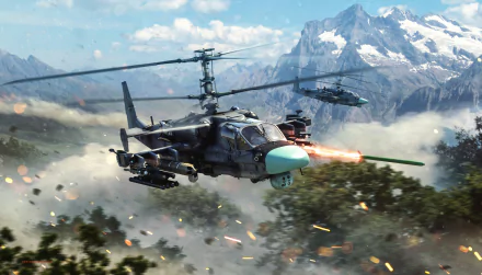 attack helicopter helicopter video game War Thunder Kamov Ka-52 HD Desktop Wallpaper | Background Image