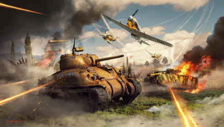 warplane tank video game War Thunder HD Desktop Wallpaper | Background Image