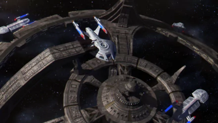  Twilight docked at Deep Space Nine by Jetfreak