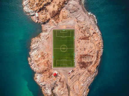  Henningsvær Stadium, Lofoten, Norway by John O'Nolan