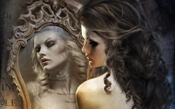 mirror fantasy woman HD Desktop Wallpaper | Background Image