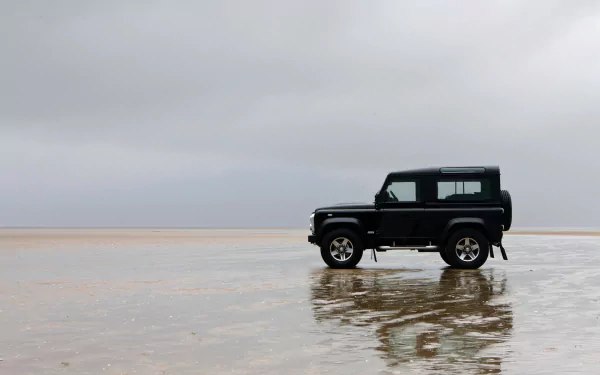  Land Rover Defender on the Beach