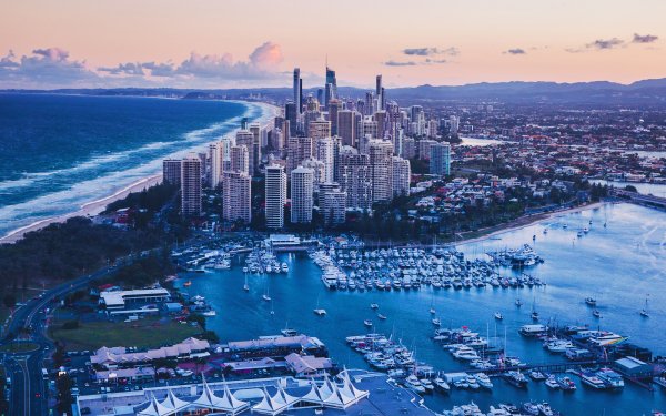 Man Made Gold Coast Cities Australia Cityscape City Skyscraper HD Wallpaper | Background Image