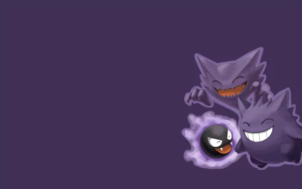 Haunter (Pokémon) ghost pokémon Gengar (Pokémon) Gastly (Pokémon) Anime Pokemon HD Desktop Wallpaper | Background Image