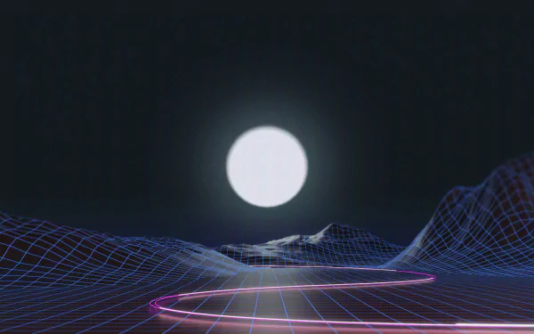 grid vaporwave artistic retrowave HD Desktop Wallpaper | Background Image