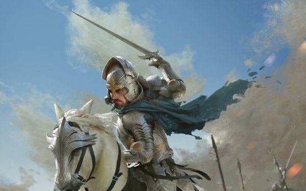 Fantasy Knight Warrior Horse Armor Sword HD Wallpaper | Background Image