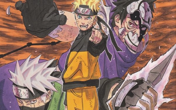 Anime Naruto Naruto Uzumaki Kakashi Hatake Obito Uchiha HD Wallpaper | Background Image