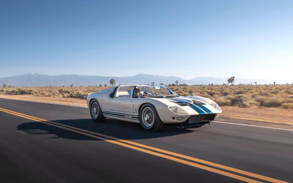 white car car Ford vehicle Ford GT40 HD Desktop Wallpaper | Background Image