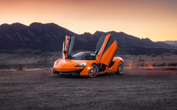 supercar orange car McLaren 570S car McLaren vehicle McLaren 570S Spider HD Desktop Wallpaper | Background Image