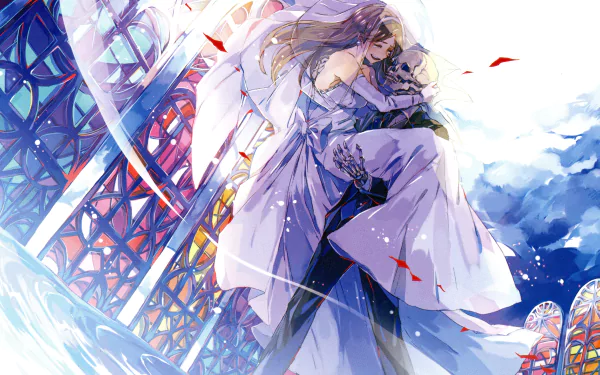 wedding dress couple Anime love anime couple HD Desktop Wallpaper | Background Image